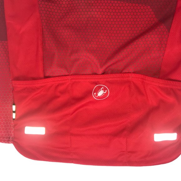 CASTELLI Women's M Cycling Jersey Red Black.  Full Zipper in Front Short Sleeve - Picture 9 of 11